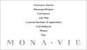 Monavie Business Card